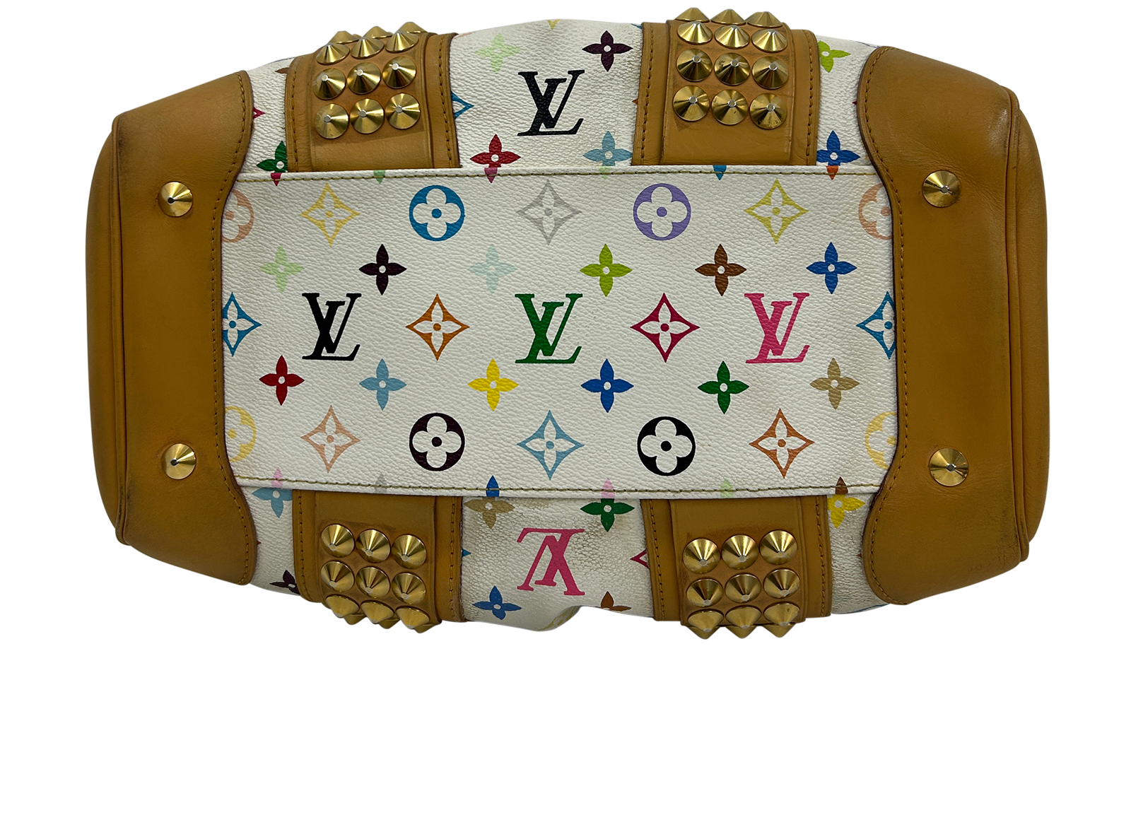 Courthney, 890&euro;, Bolso, Blanco, Canvas - General, Vista superior